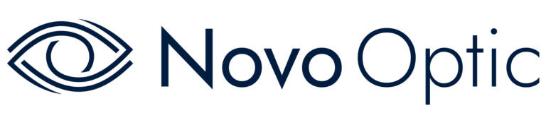 Logo Novo Optic Craiova — variantă bleumarin