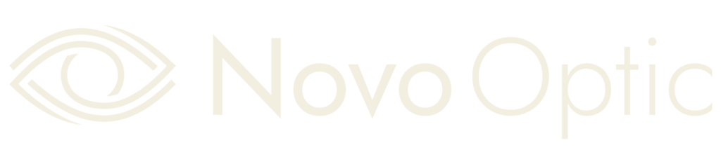 Logo Novo Optic Craiova — variantă crem
